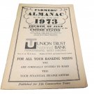 Farmer's Almanac 1973 Vol. 156 Union Trust National Parkersburg, WV Ad Cover