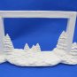 Unbranded Bisque Winter Scene w/ 7 Trees Frame Ready to Paint No Inserts
