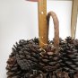 Rustic Pine Cone Basket Twig / Wire / Pine Cones