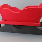 Small Wooden Sleigh for Home / Christmas Decor Handmade Red Sleigh/ Black Tracks Small Wooden Sleigh for Home / Christmas Decor Handmade Red Sleigh/ Black Tracks