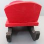 Small Wooden Sleigh for Home / Christmas Decor Handmade Red Sleigh/ Black Tracks