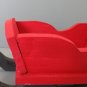 Small Wooden Sleigh for Home / Christmas Decor Handmade Red Sleigh/ Black Tracks