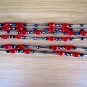 JC Penney Home Vintage Plastic Bead Garland Red/Blue/ Silver 6x6FT