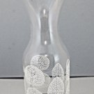 VTG Gowi Madison & Company  Juice Decanter Clear Carafe w/ White Floral Design
