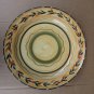 Furio Home VTG Large Round Platter Mustard w/ Fall Color Leaf Accent Border