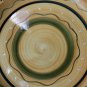 Furio Home VTG Large Round Platter Mustard w/ Fall Color Leaf Accent Border
