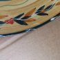Furio Home VTG Large Round Platter Mustard w/ Fall Color Leaf Accent Border