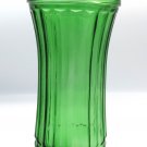 Hoosier Glass Vintage Green Vase Ribbed w/skirt 4088-C Hoosier Glass Vintage Green Vase Ribbed w/skirt 4088-C