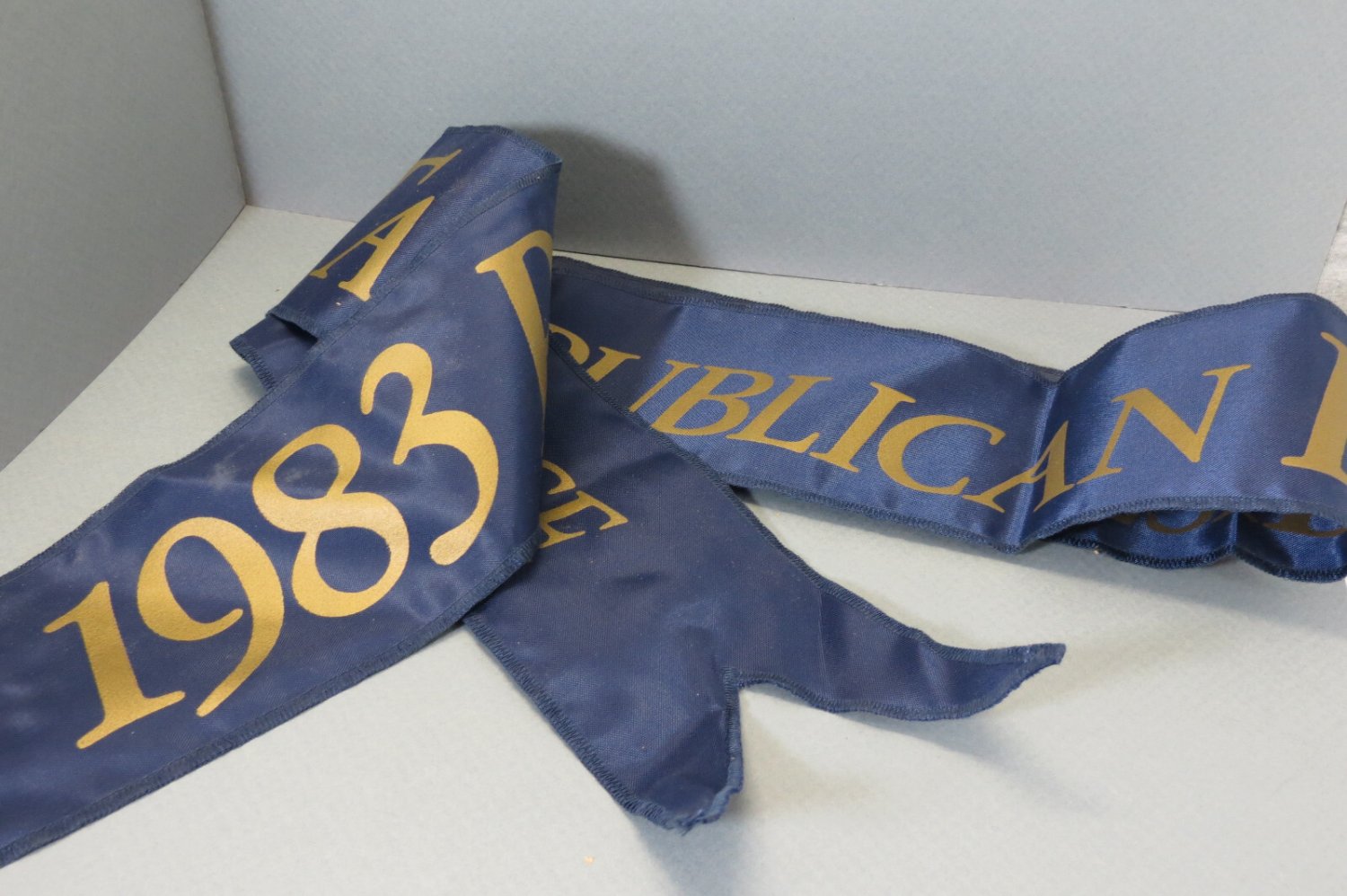 VTG Republican Presidential Task Force Banner / Ribbon Blue 1983 Over 2ft