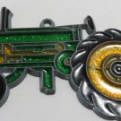 Green Tractor Acrylic Suncatcher Vintage Fun Stained Glass Look