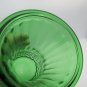 Hoosier Glass Vintage Green Vase Ribbed w/Diamond Cut Base