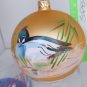 Polcraft Handcrafted Gold Christmas Ball Ornament Singe Duck in Reeds