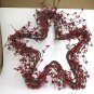 Unbranded Star Wreath Wall Hangings w/ Red Berries 12" Wide