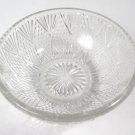 Unbranded Very Small Clear Glass Trinket Dish Pinwheel Pattern