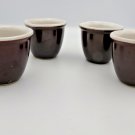 Unbranded Vintage Brownware Pottery Custard Cups Set of 4 Made in The USA