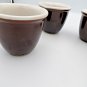 Unbranded Vintage Brownware Pottery Custard Cups Set of 4 Made in The USA