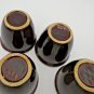 Unbranded Vintage Brownware Pottery Custard Cups Set of 4 Made in The USA