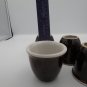 Unbranded Vintage Brownware Pottery Custard Cups Set of 4 Made in The USA
