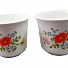 2 Corelle Corning Wildflower Spring Bouquet Coffee Tea VTG White w Floral Design 2 Corelle Corning Wildflower Spring Bouquet Coffee Tea VTG White w Floral Design