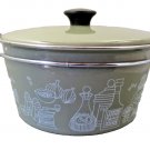 VTG Cera Met Enameled Olive Green Sauce Pan / Slip Over Handle Cooking / Decor VTG Cera Met Enameled Olive Green Sauce Pan / Slip Over Handle Cooking / Decor