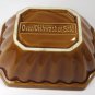 Crate and Barrel Ceramic Bowl / Mold Brown w/ Turkey Oven & Dishwasher
