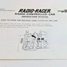 Radio Shack Bachmann Taiyo Radio Racer Manual 70-8231 Vintage No Year listed