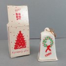 Lillian Vernon 1986 Porcelain Christmas Bell Ornament w/Box All side pattern Lillian Vernon 1986 Porcelain Christmas Bell Ornament w/Box All side pattern