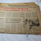 The Parkersburg Sentinel August 8, 1974 1 Section Nixon Resigning Red Letters
