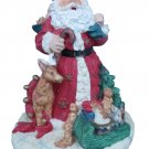 Santa Claus with Gifts & Animals Figurine Old Kmart Price Sticker