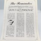 The Reminder January 2002 Church of Christ Ephemera Religious Newsletter