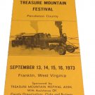 Vintage Brochure Treasure Mountain Festival 1973 Franklin, West Virginia