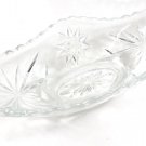 Anchor Hocking Clear Gondola Candy / Relish Dish "Star of David" Pressed Design