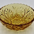 Anchor Hocking Vintage Amber Fruit & Nut or Trinket Dish Pinwheel Design