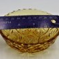 Anchor Hocking Vintage Amber Fruit & Nut or Trinket Dish Pinwheel Design