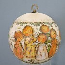 VTG Hallmark Christmas Ornament Satin and Foam Ball  1979 "..and heaven and.."