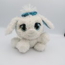 Gund P.Lushes White Lamb Plush with Blue Bow 10 Inch Sparkle Eyes