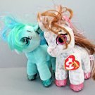 Lot of 2 Ty Beanie Ponies Boos Cinnamon w/ Hand Tag & Topaz w/o Hang Tag Lot of 2 Ty Beanie Ponies Boos Cinnamon w/ Hand Tag & Topaz w/o Hang Tag