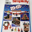 Simplicity Crafts Sewing Pattern 0662 M&M's Christmas Uncut Factory Folded? 1999