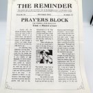 The Reminder Dec 2001 Christian Ephemera Prayer Block Newsletter Indiana