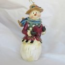 Unbranded Wooden Snow woman Christmas Ornament Decorated in Country Style