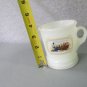 VTG Avon Shaving Mug Blue Steam Engine Locomotive Milk Glass Cup