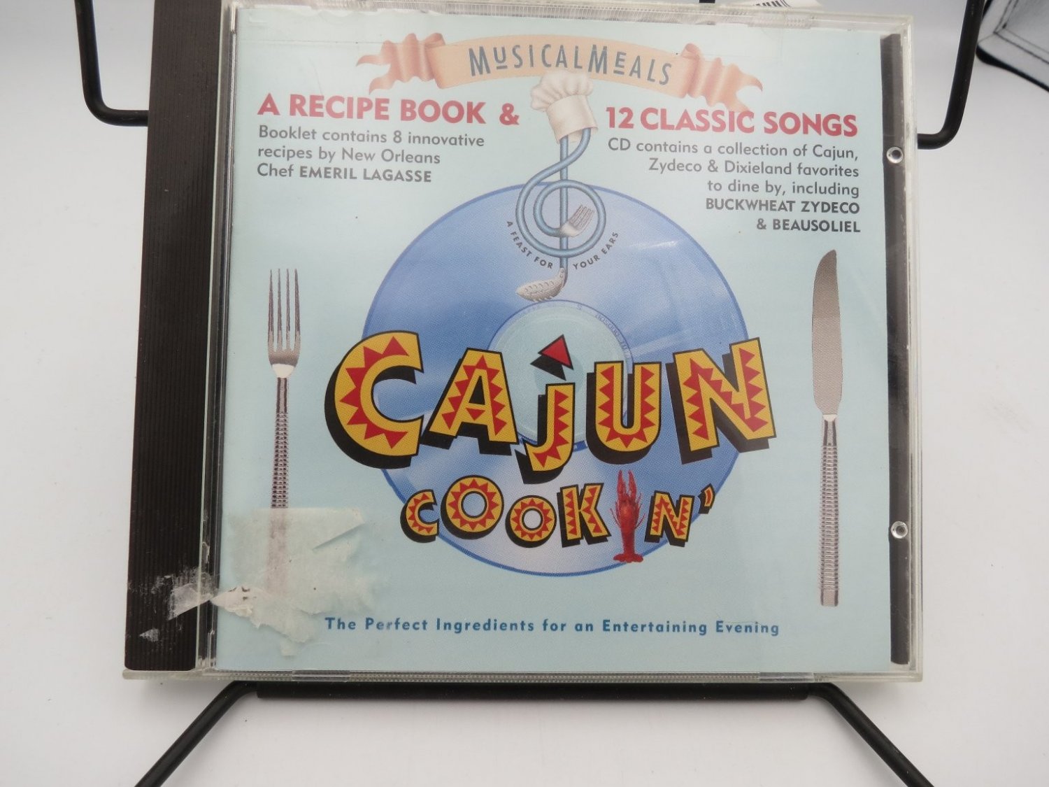 Various Artists &acirc;�� Cajun Cookin' CD 1994 Emeril Lagasse Recipes Cajun Zydeco