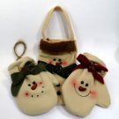 Darice Snow Man Mittens Hanging Bags & Other Bag Holiday Decor