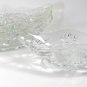 Anchor Hocking  4 Clear Gondola Candy Relish Dish "Star of David" Pressed Design