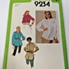 Simplicity Miss Size 16 Button Up Blouse Vintage Pattern 9234  1979