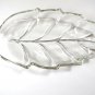 Hazel-Atlas Clear Slender Leaf Candy or Nut Dish Autumn Decor Realistic Rib MCM