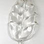 Hazel-Atlas Clear Slender Leaf Candy or Nut Dish Autumn Decor Realistic Rib MCM