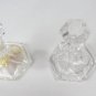 Biedermann Miniature 2 1 1/4" Clear Glass Candlesticks Shadowbox Decor VTG MCM
