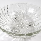 Anchor Hocking Oyster & Pearl Burple Bubble Small Clear Footed Serving Dish MCM