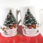 Perkins & Morley Magical Christmas Mugs 1997 Christmas Tree & Cartoon Animals
